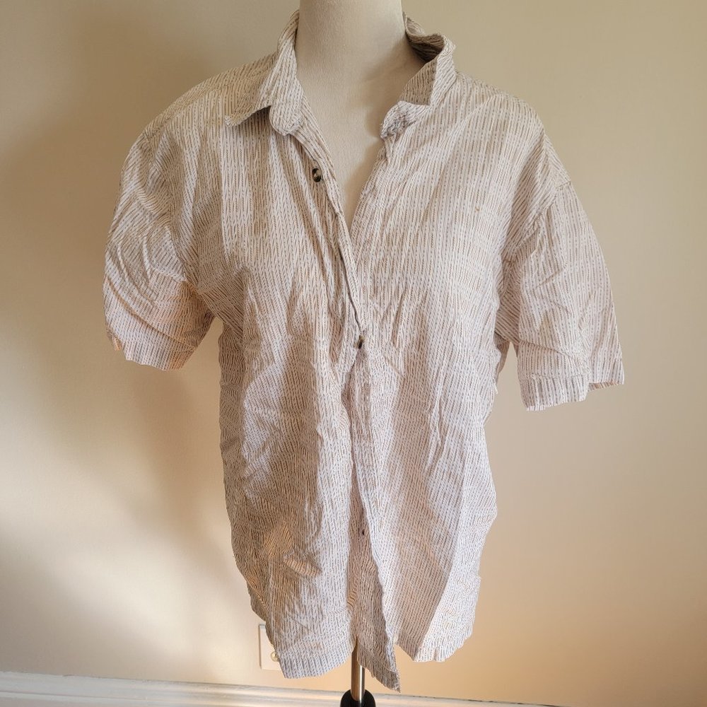 100% Cotton Men's Button Down Short Sleeved Shirt